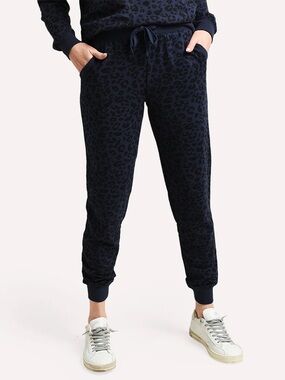 Z Supply Women's black Leopard Jogger Pants